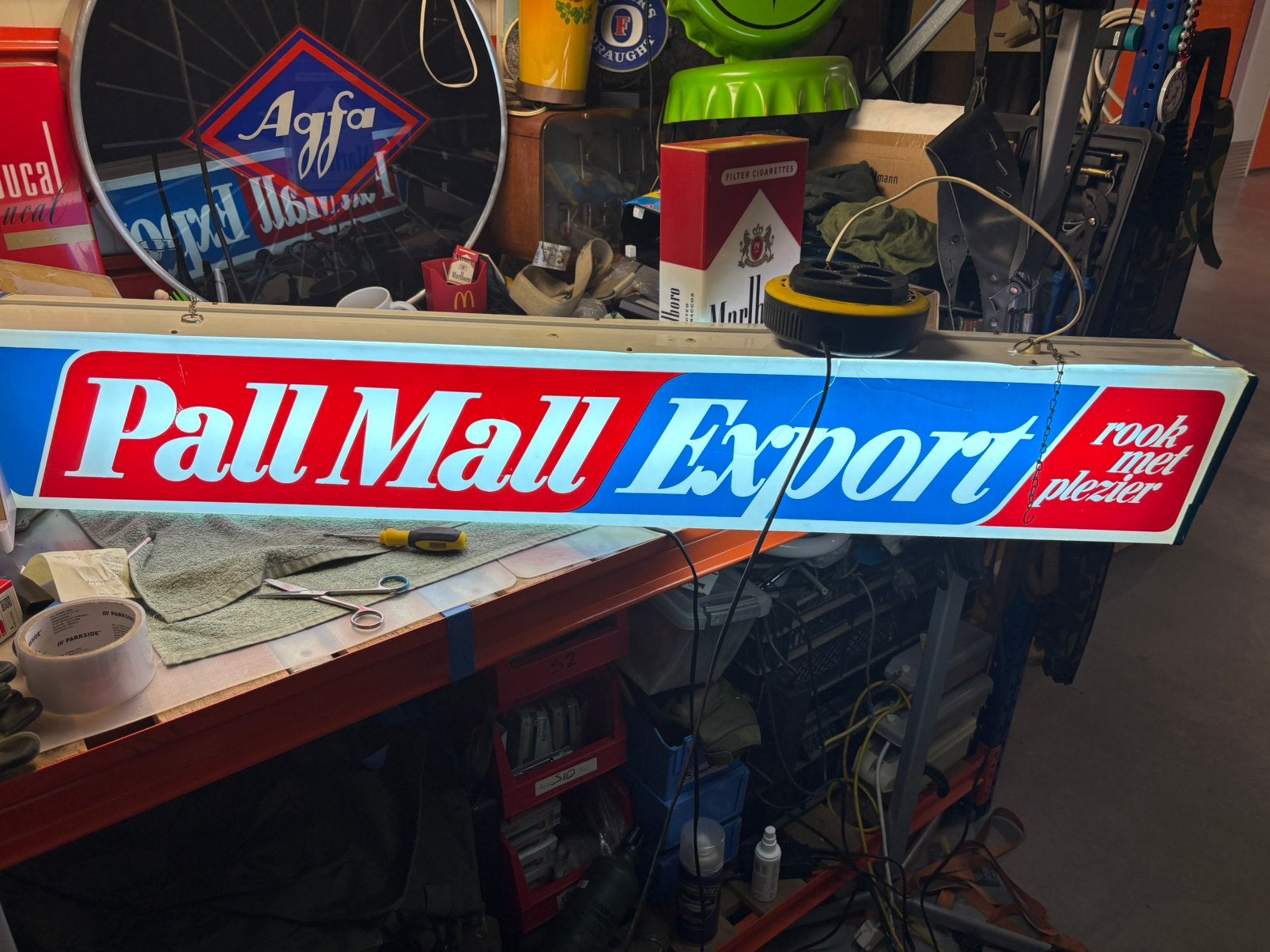Pall mall export lichtreclame, Ophalen, Gebruikt, Lichtbak of (neon) lamp