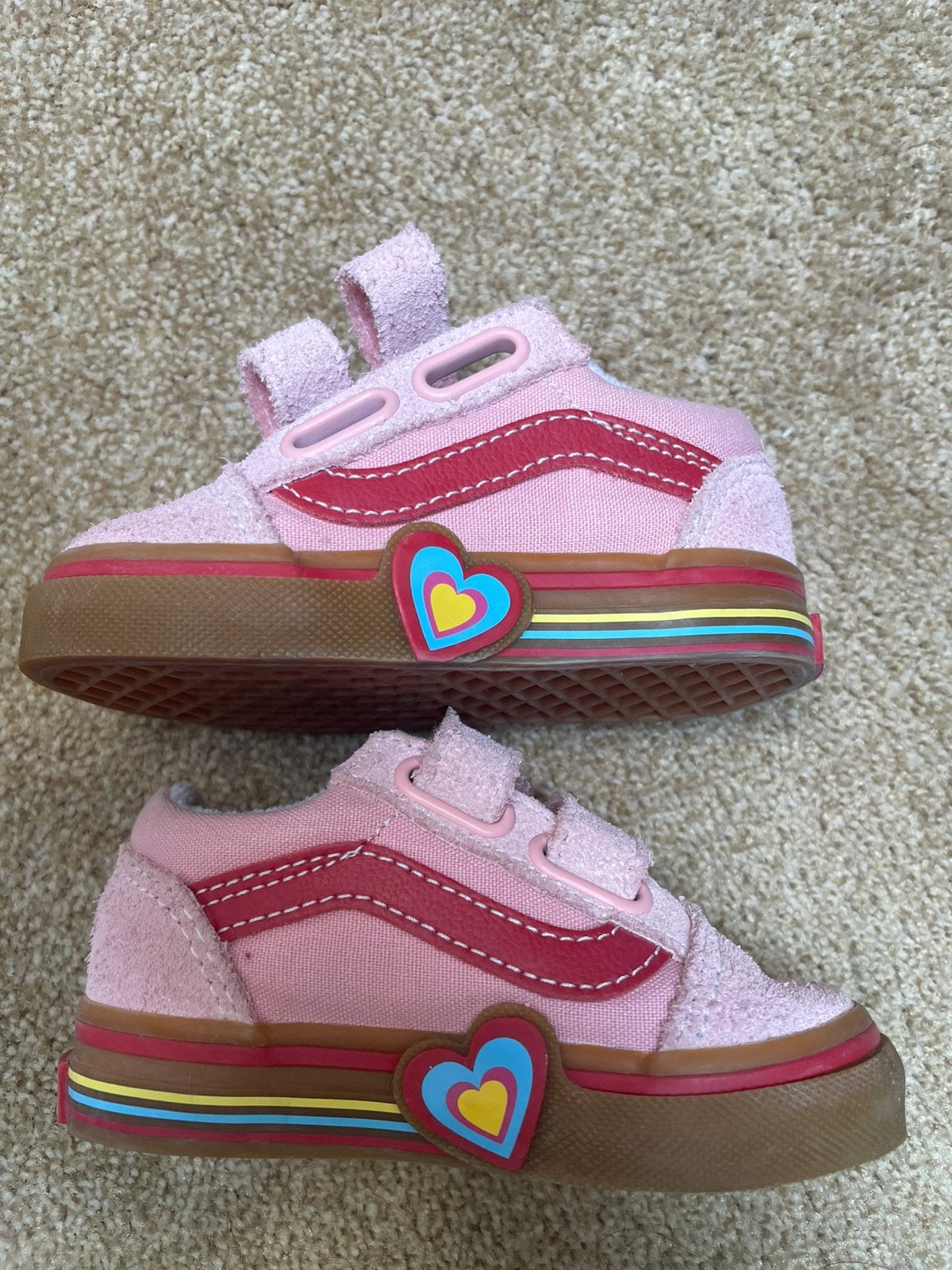 Vans Old Skool Heart Sneakers laag pink/multi, Ophalen, Schoentjes, Meisje, Zo goed als nieuw