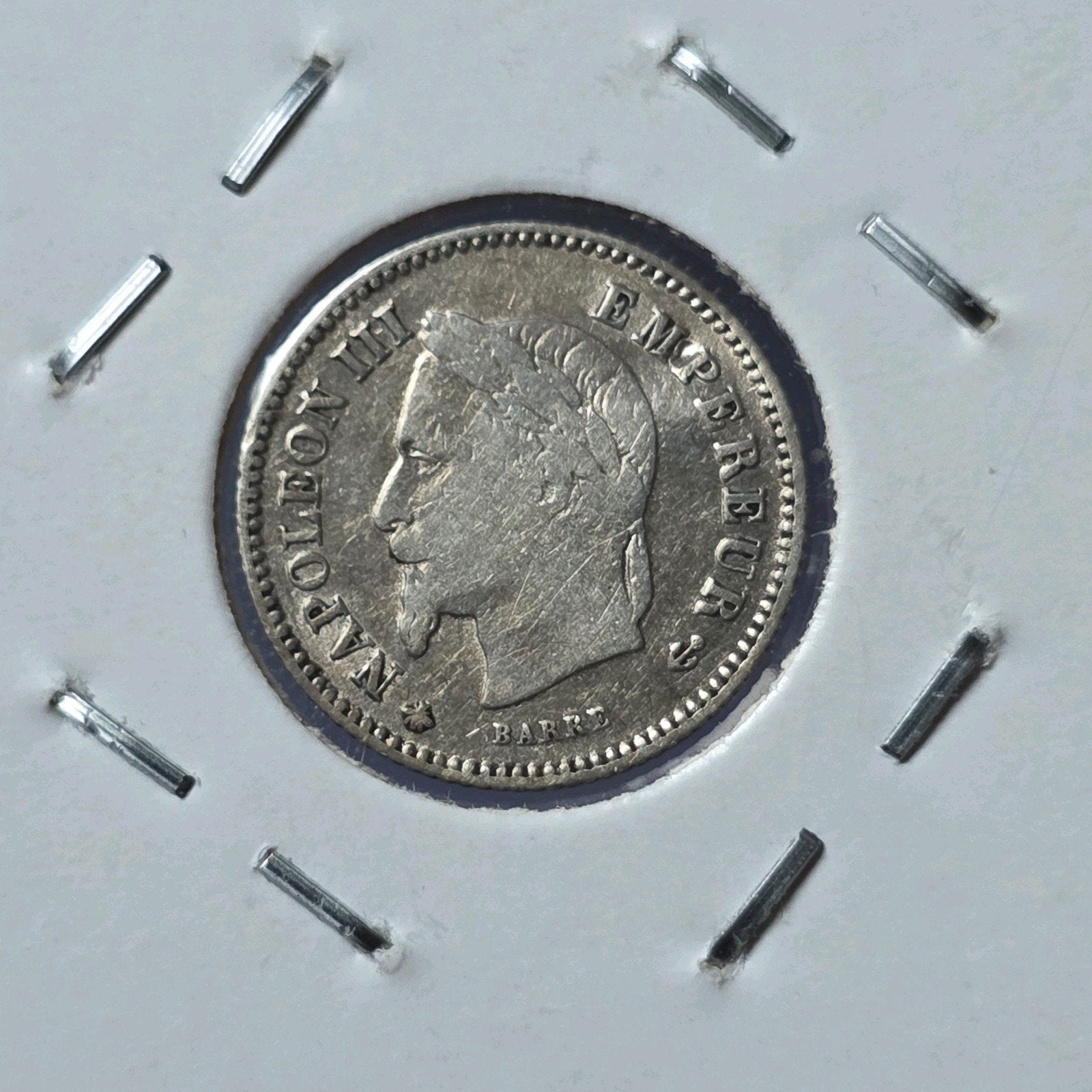 20 cent 1867 Frankrijk, Verzenden, Frankrijk, Losse munt, Zilver