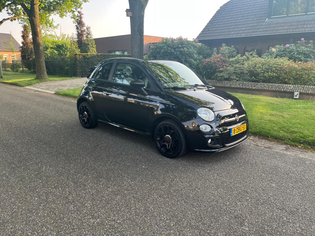Fiat 500S 0.9 Twinair Turbo Sport Cabrio 80Pk Airco, Bjr2014, 40 €/maand, Leder en Stof, Origineel Nederlands, Handgeschakeld