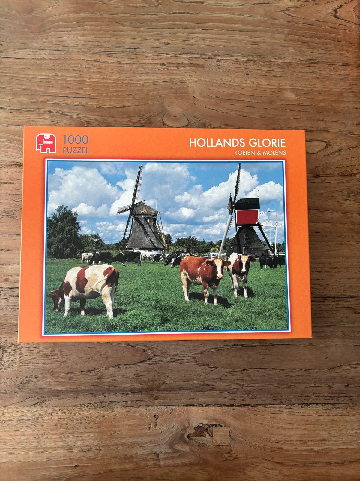 Jumbo Legpuzzel 1000 stukjes Hollandse Glorie Koeien & Molen, Ophalen of Verzenden, 500 t/m 1500 stukjes, Nieuw, Legpuzzel