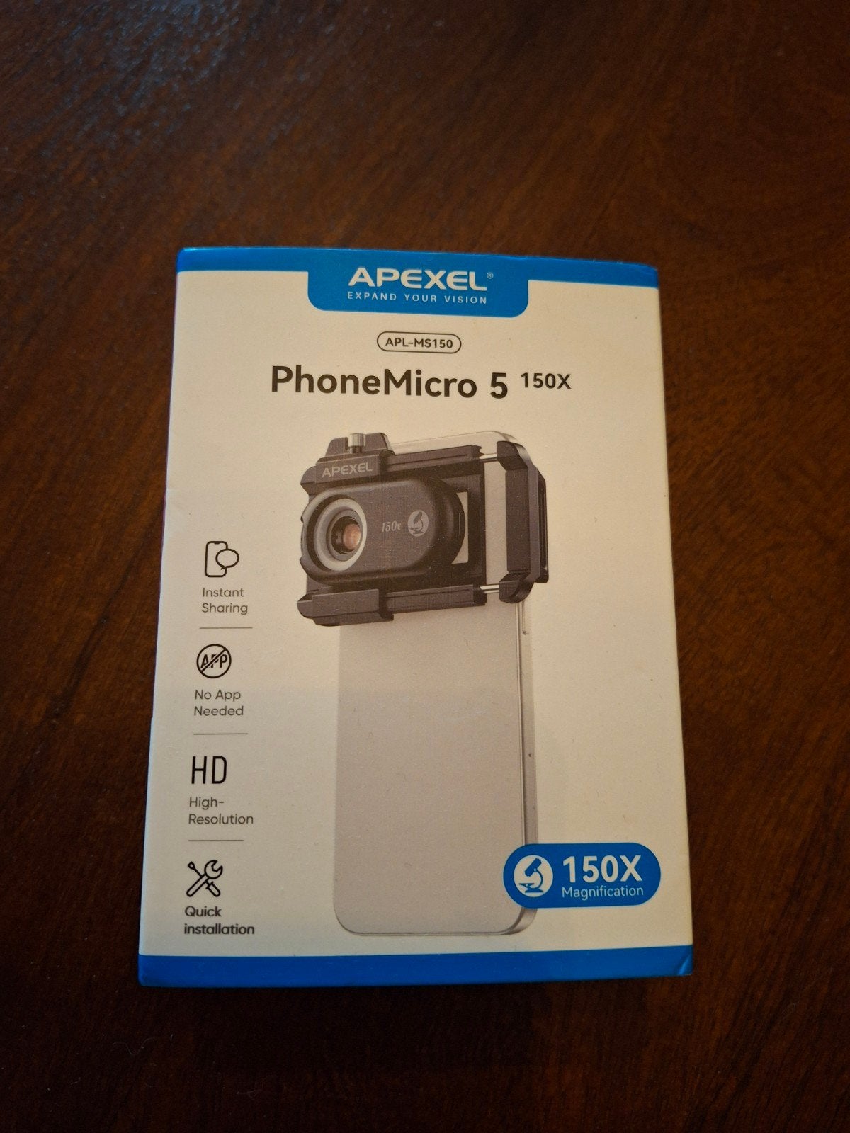 APEXEL PhoneMicro 5 150X - Microscoop voor smartphone, Ophalen of Verzenden, Nieuw, Minder dan 400x, Onderdelen of Toebehoren