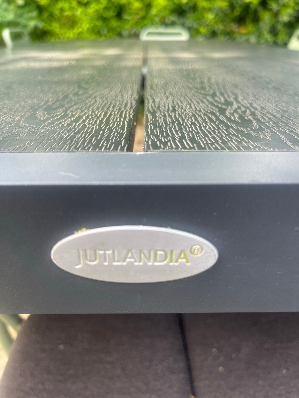Jysk Jutlandia tuinset met 8 stoelen en kussens, Ophalen, Kunststof, Gebruikt, Eettafel