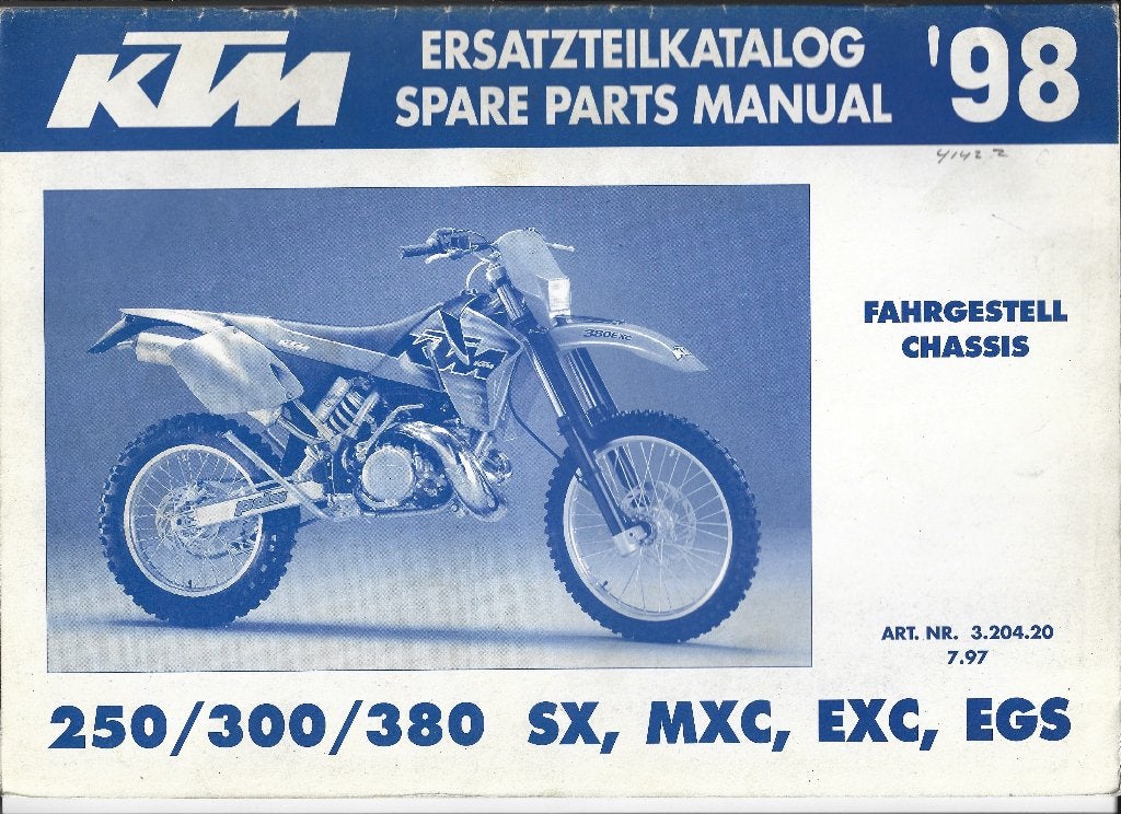 KTM 250 300 380 SX MXC EXC EGS spare parts (4142z), Motoren, Verzenden, Overige merken