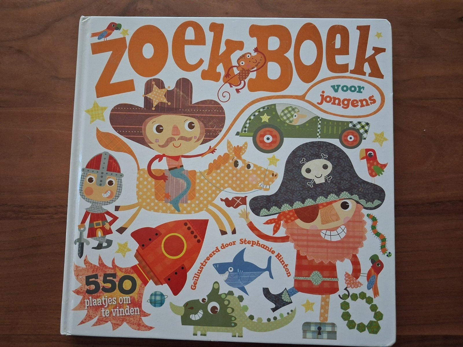 Zoekboek voor jongens - Leer tellen en woordenschat, Ophalen of Verzenden, Zo goed als nieuw, Stephanie Hinton, Non-fictie