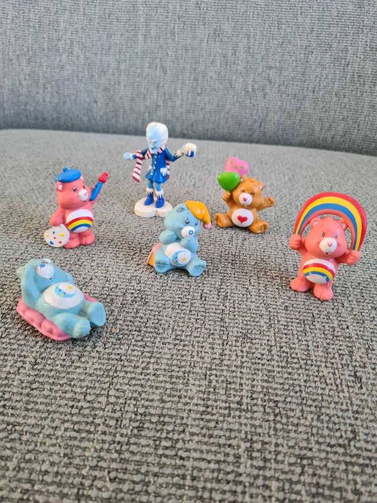 Care bears vintage troetelbeertjes 6 stuks, Gebruikt, Ophalen of Verzenden, Nvt, Nvt