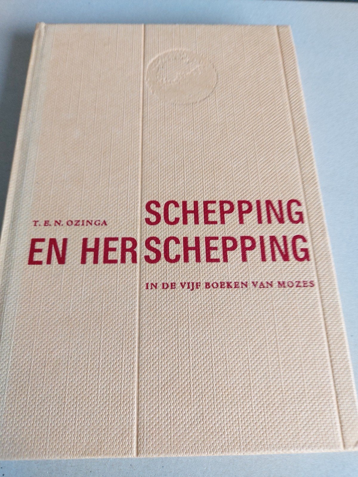 Schepping en Herschepping - T.E.N. Ozinga (1968), Ophalen of Verzenden, Gelezen