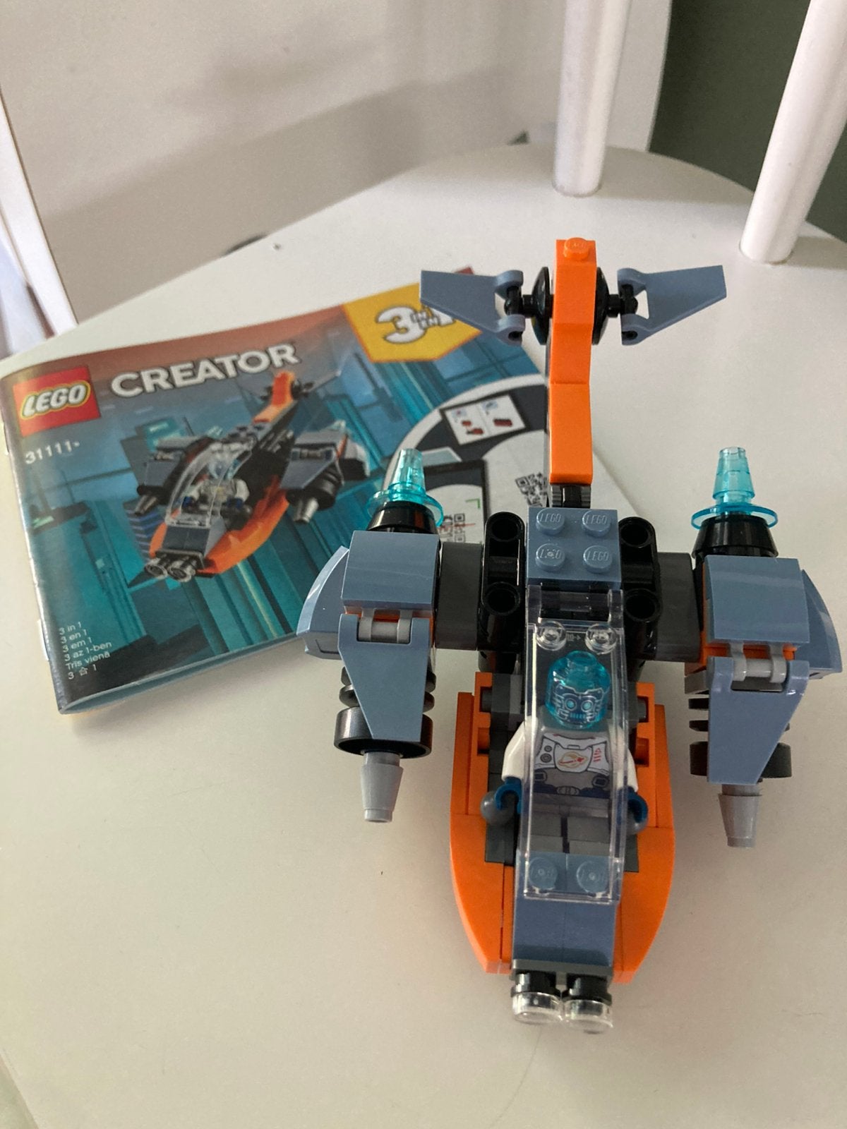 Lego creator 3 in 1 cyber drone, Kinderen en Baby's, Lego, Ophalen of Verzenden, Zo goed als nieuw, Inclusief instructies