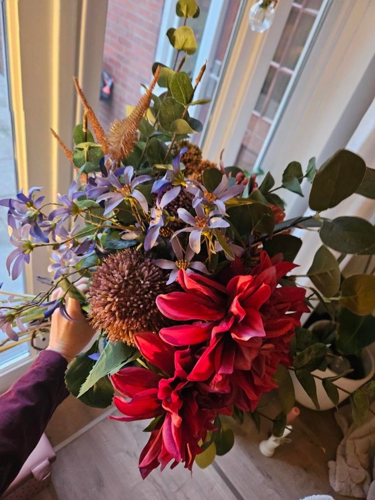 Boeket met nep bloemen - zo goed als nieuw, Ophalen of Verzenden