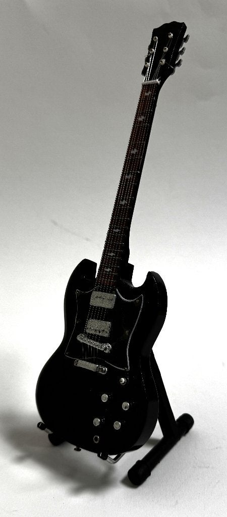 Angus Young ACDC zwart miniatuur gitaar 25cm mini guitar, Info@deconoord.nl, Deco Noord, Nieuw, Ophalen of Verzenden