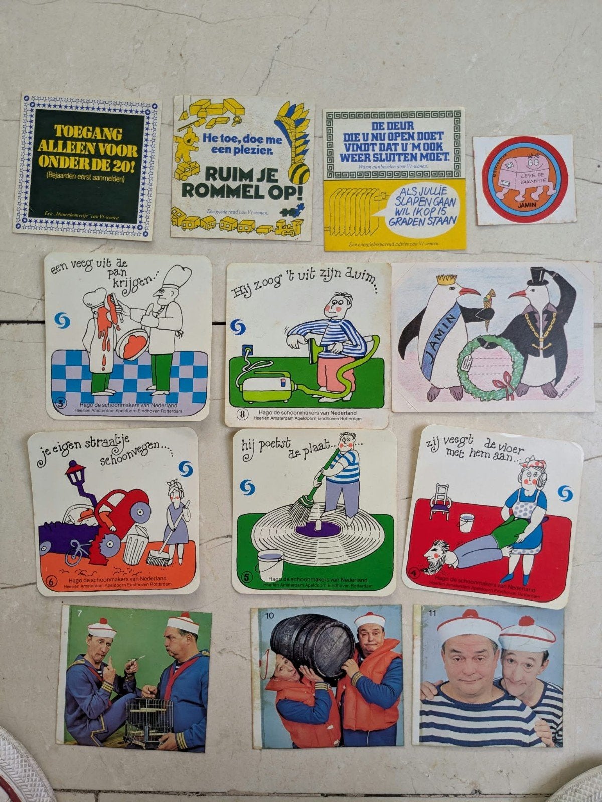Vintage Reclame Stickers Jaren '70/'80 - Diverse Merken, Verzamelen, Ophalen of Verzenden, Gebruikt, Bedrijf of Vereniging