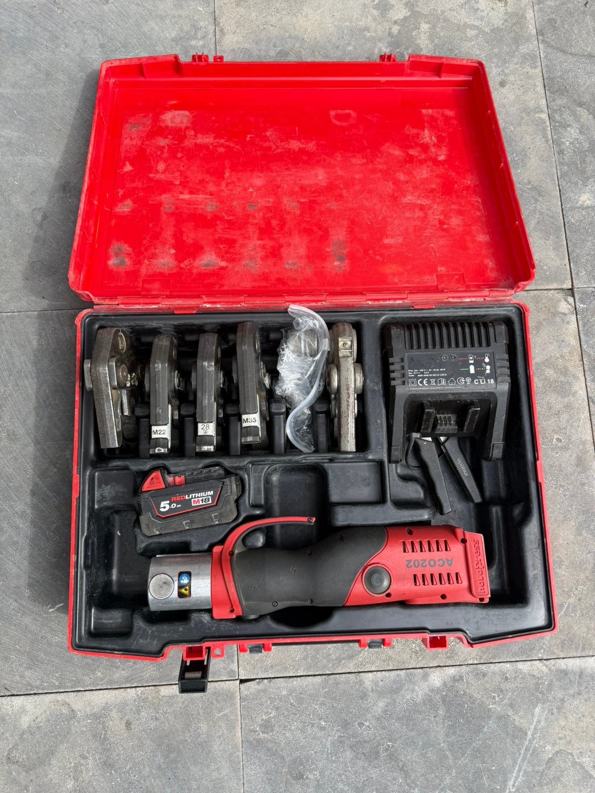 Novopress aco202 perstang m15-35 henco 16-32 +nieuwe keuring, Ophalen, Gebruikt