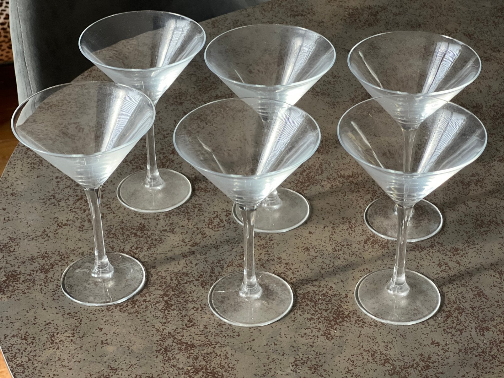 6 Cocktail glazen martini, Ophalen, Glas of Glazen, Overige stijlen, Glas