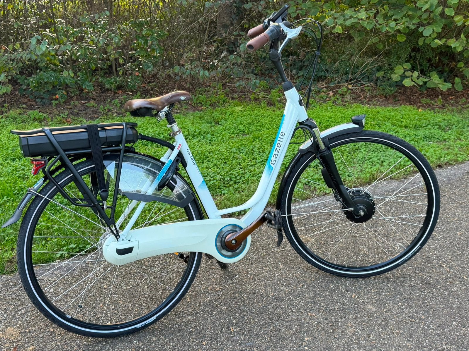Mooie Gazelle orange C7. Platinum Accu, Ophalen, Zo goed als nieuw, 47 tot 51 cm, 50 km per accu of meer