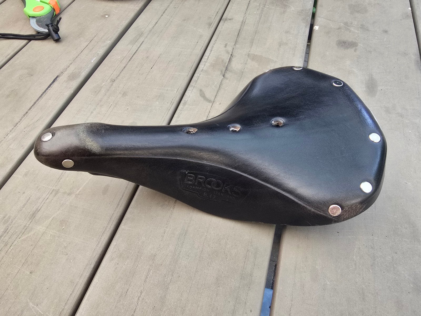 Brooks B17 Champion Standard Leren Zadel - Zwart bruin, Gebruikt, Leer, Ophalen of Verzenden, Oldtimerfiets
