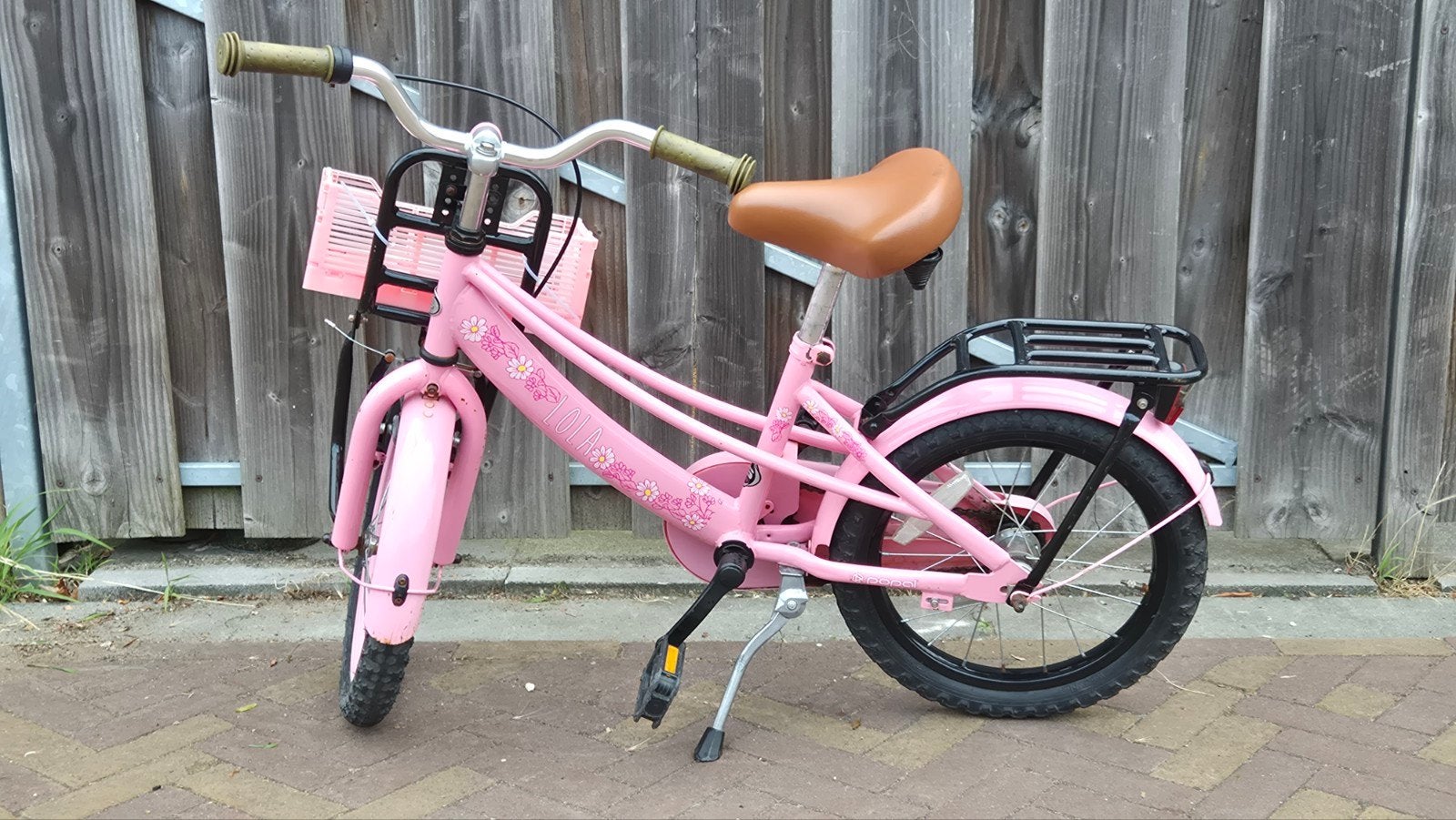 Meisjesfiets 16 inch, Fietsen en Brommers, Fietsen | Kinderfietsjes, Gebruikt, 16 tot 20 inch, Terugtraprem, Ophalen