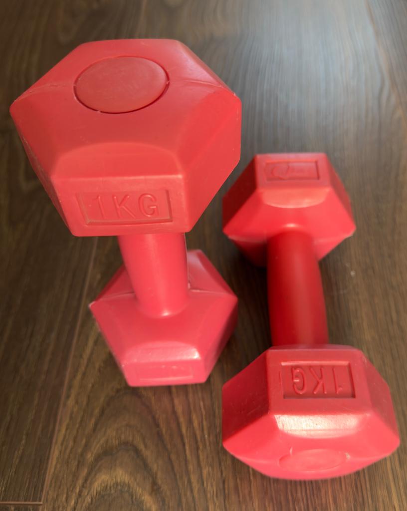 Te koop Dumbells van 1 kg, Sport en Fitness, Fitnessmaterialen, Ophalen of Verzenden, Dumbbell