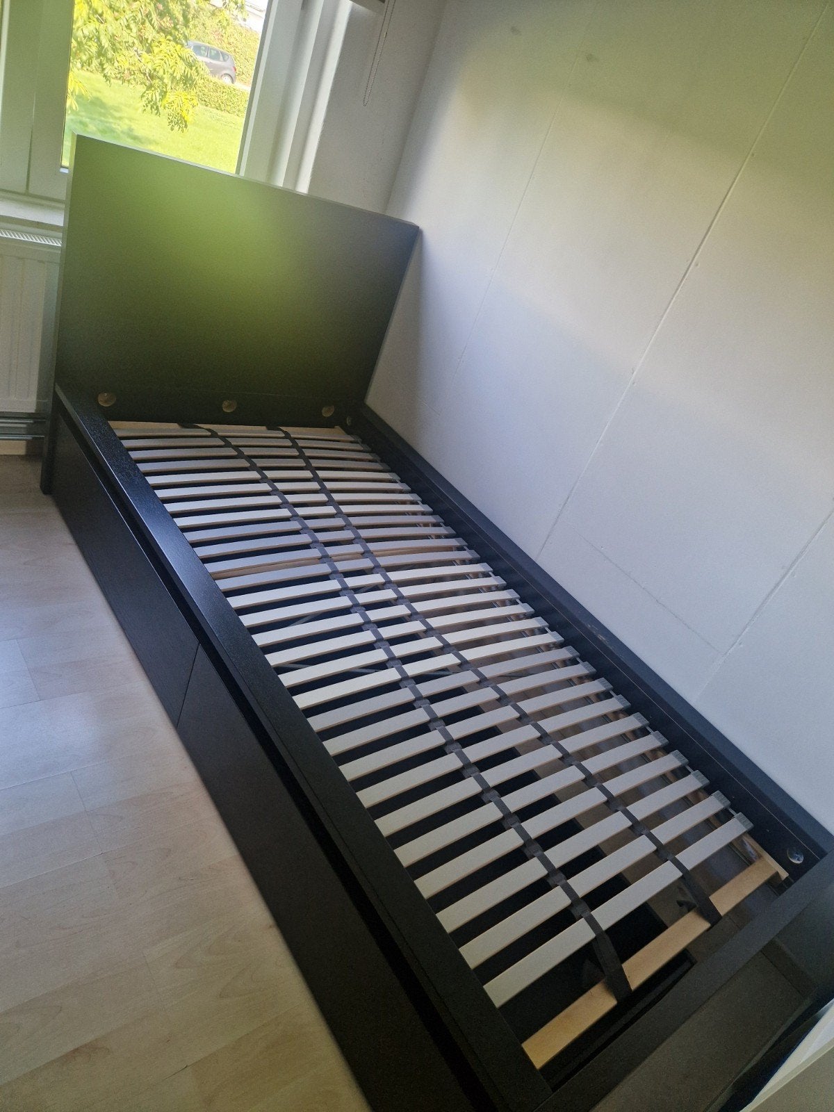 Eenpersoonsbed met lades 90x200, Ophalen, Gebruikt, 90 cm, Eenpersoons