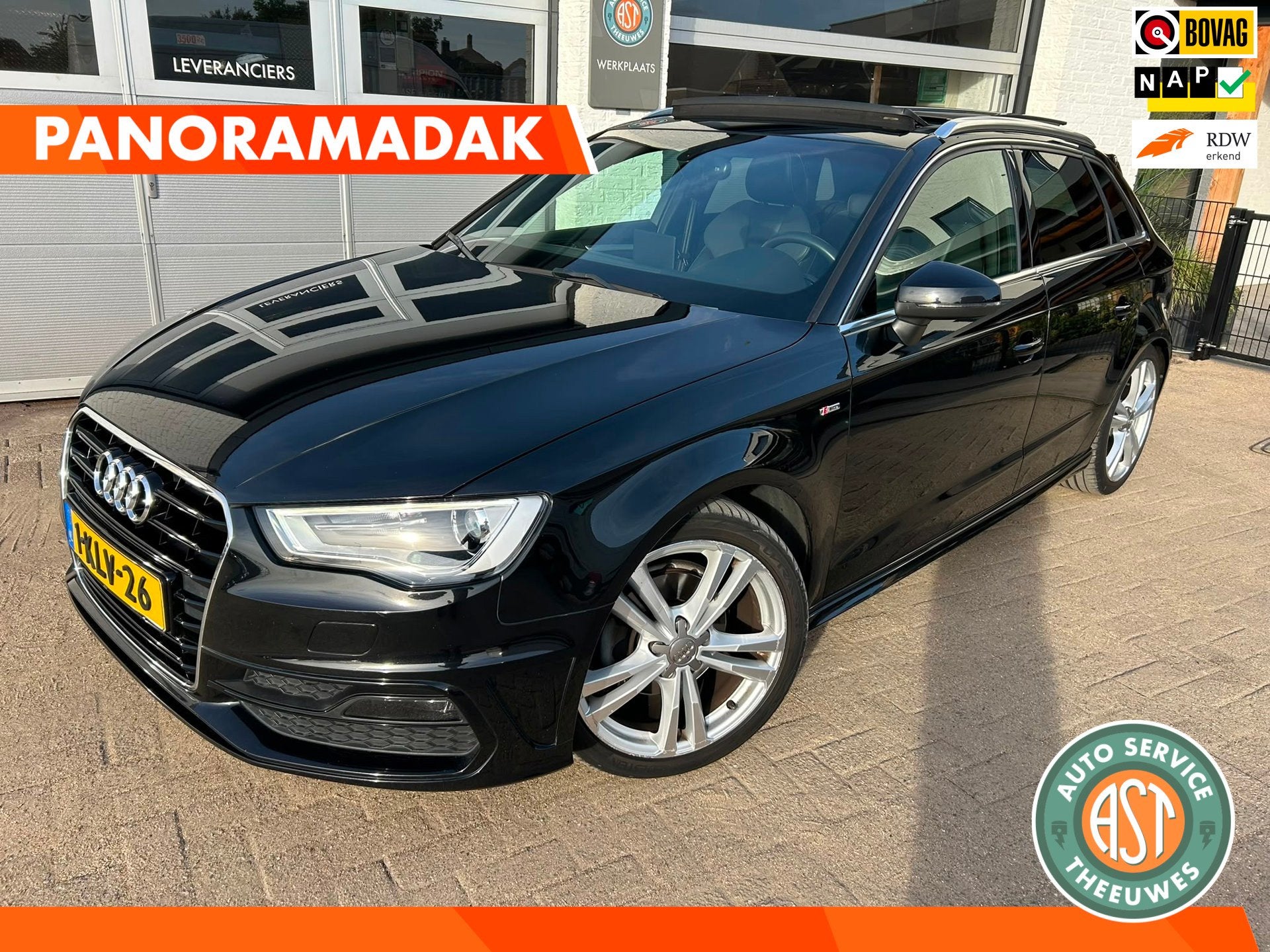 Audi A3 Sportback 1.4 TFSI Ambition Pro Line S PANO|LEER|XEN, Auto's, Euro 5, Gebruikt, Zwart, 650 kg