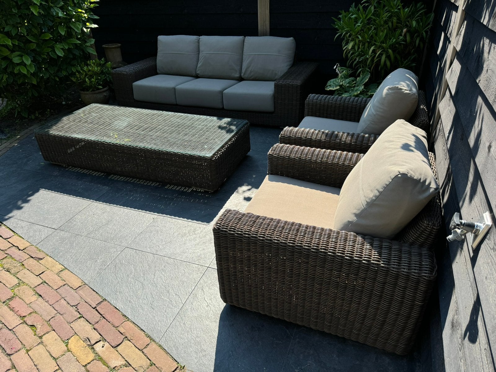 4SO 4 Seasons Outdoor Kingston Loungeset, Ophalen, Zo goed als nieuw, Wicker, Bank