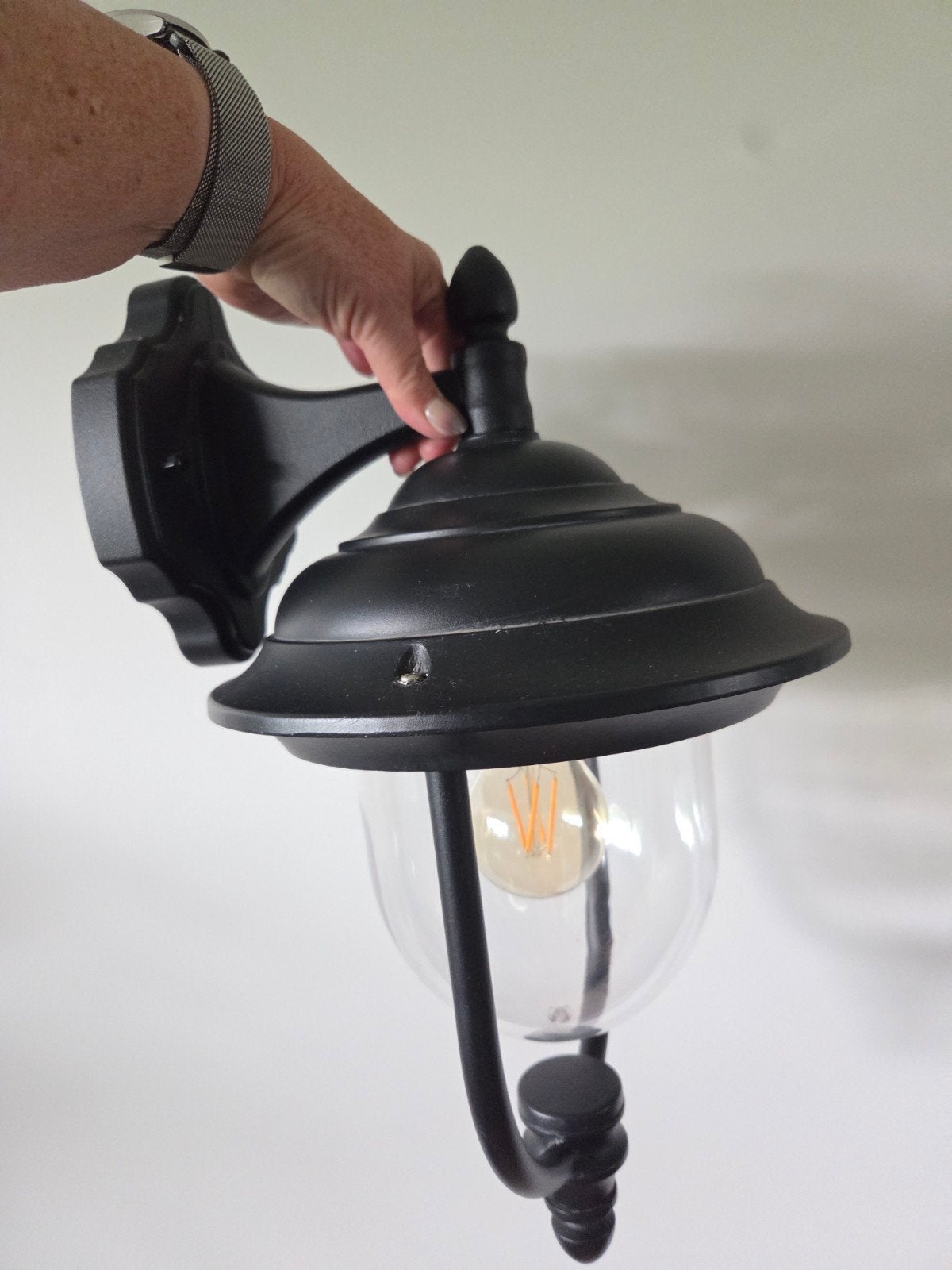 Konstsmide Parma Wandlamp Buiten Up - E27 - IP43 - Zwart, Ophalen, Minder dan 50 watt, Wandlamp, Netvoeding