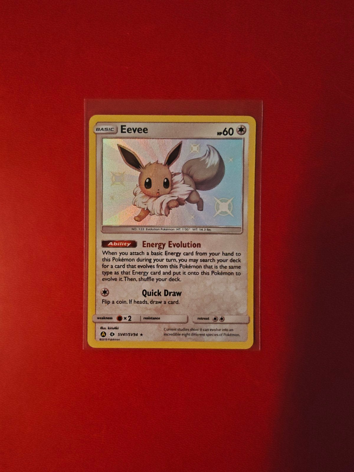 Eevee hidden fates sv41/sv94, Ophalen of Verzenden, Zo goed als nieuw