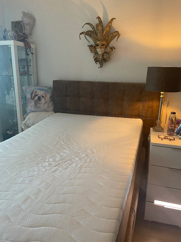 Elektrische boxspring, Ophalen, Bruin, Zo goed als nieuw, Twijfelaar