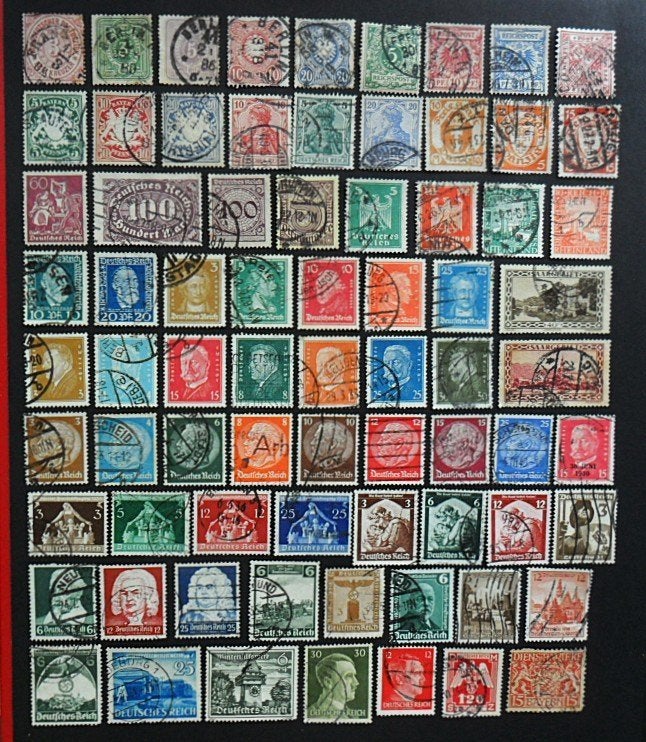 Duitse Rijk / Reich : 74 zegels periode 1875 t/m jaren '40, Postzegels en Munten, Ophalen of Verzenden, Duitse Keizerrijk, Gestempeld