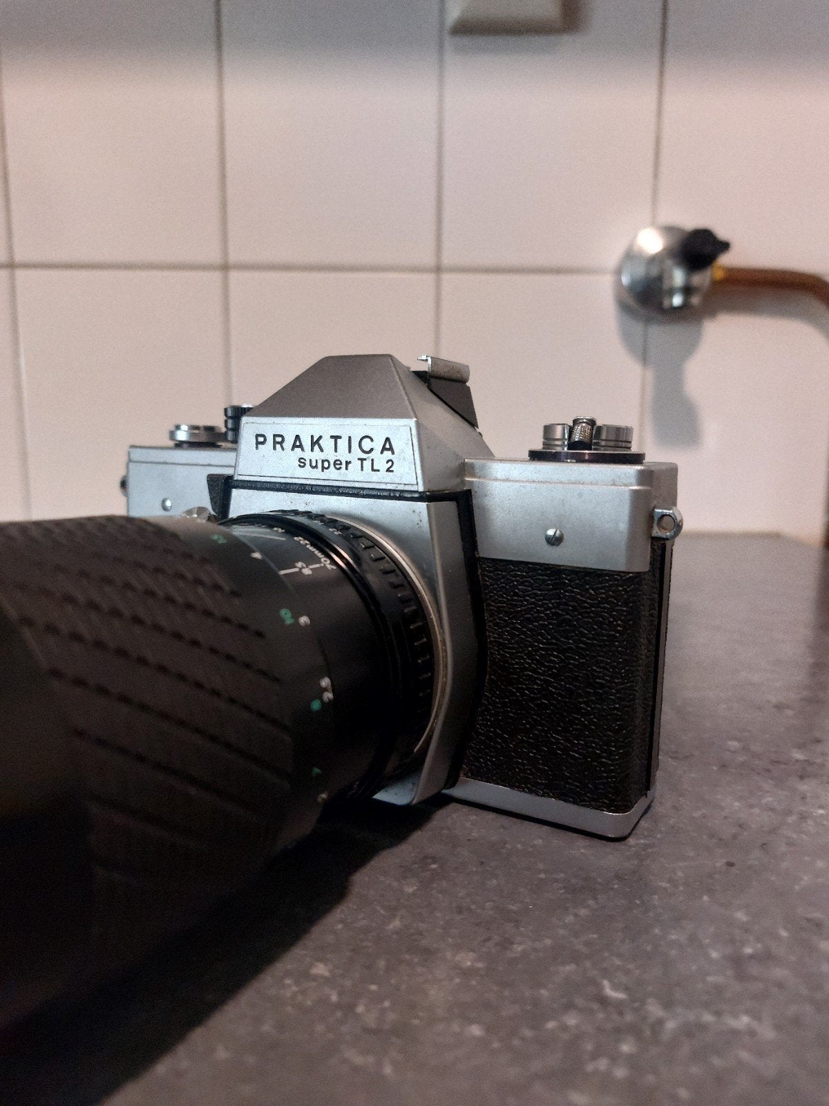 Praktica Super TL2 Spiegelreflexcamera met Sigma Zoomlens, Ophalen of Verzenden, Gebruikt, Spiegelreflex, Overige Merken