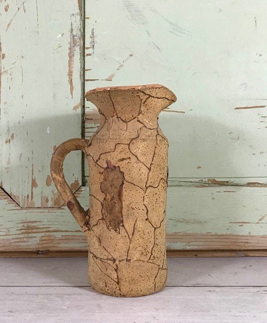 Vintage Franse met kurk beklede pichet waterkan wijnkan, Antiek en Kunst, Ophalen of Verzenden