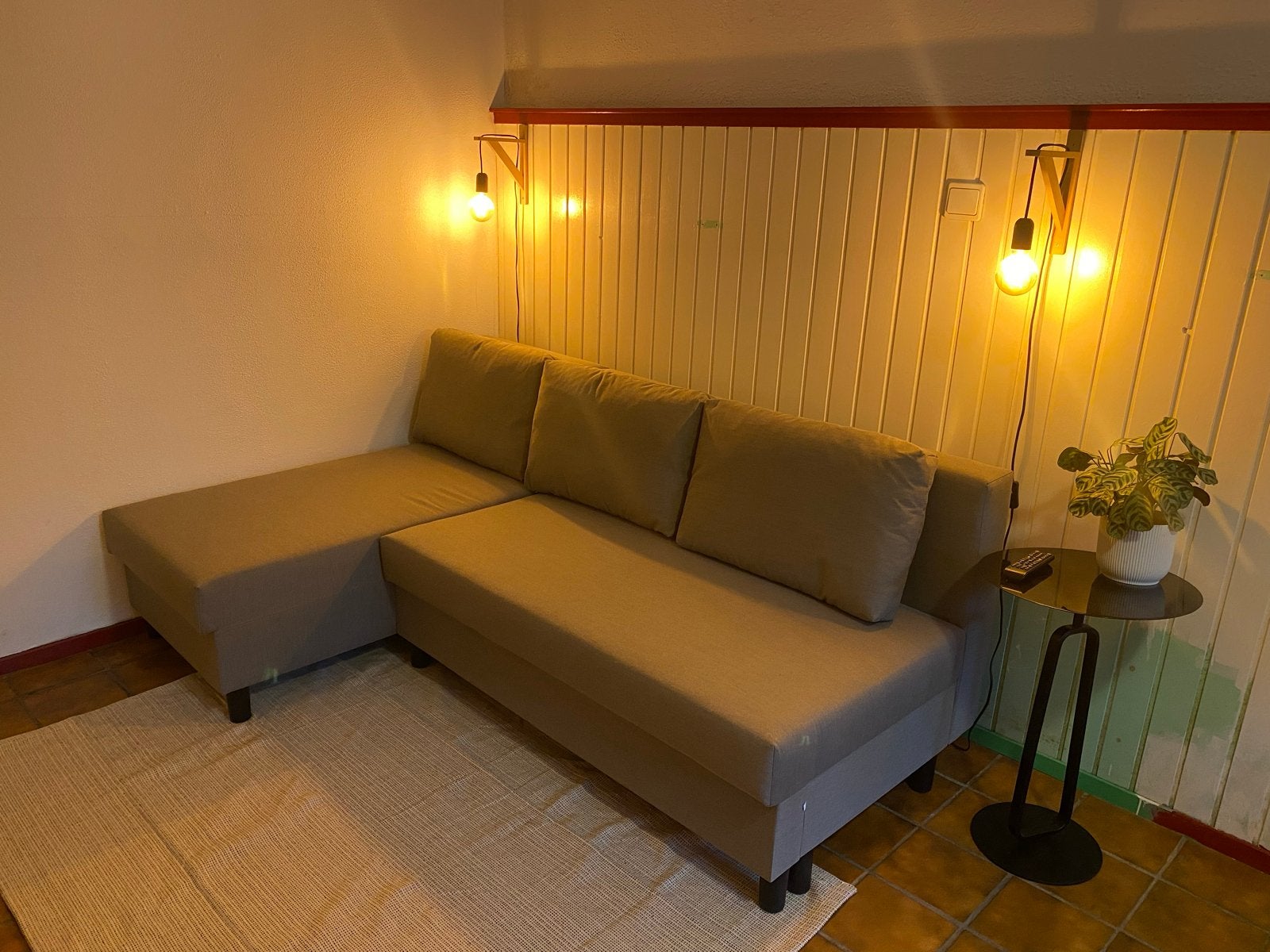 Ikea Bedbank, Ophalen, Tweepersoons, 75 tot 100 cm, Zo goed als nieuw