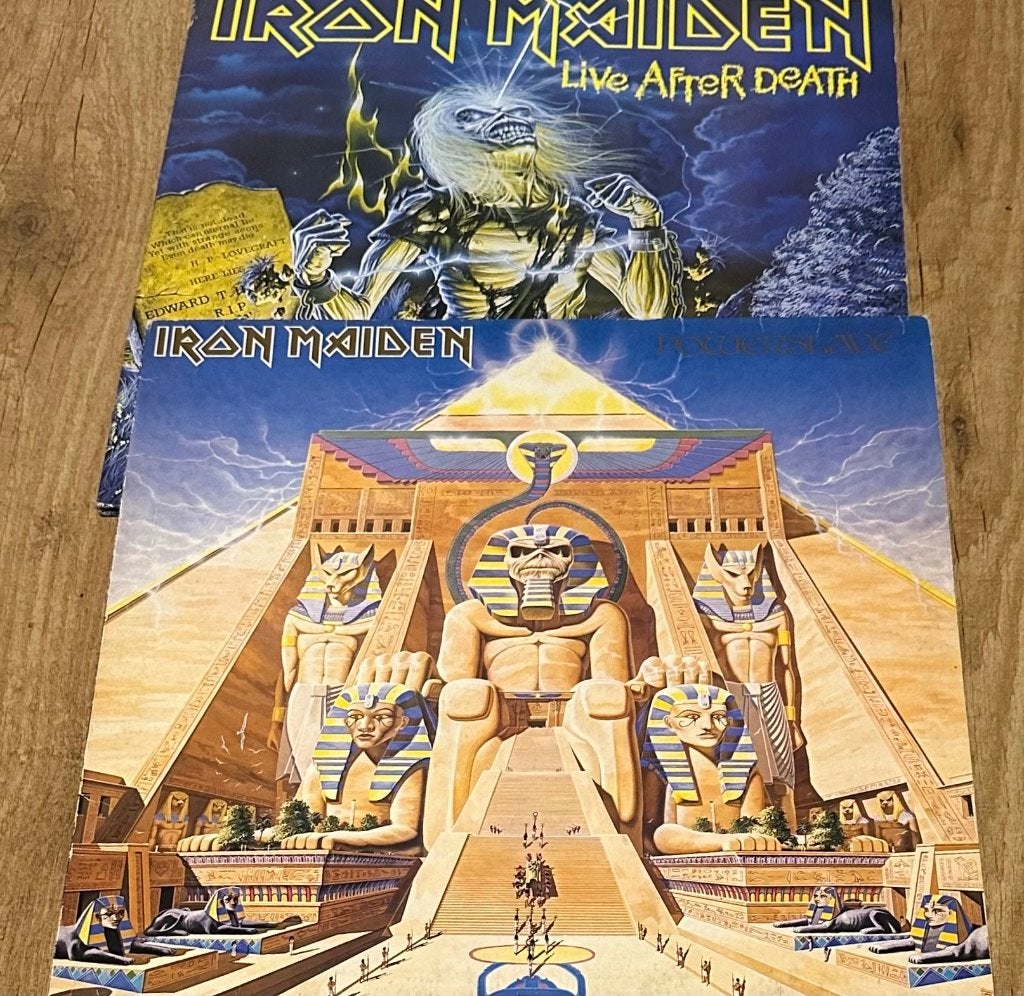 Twee Iron Maiden lp,s Life After Death/Powerslave., Cd's en Dvd's, Originele persing, Gebruikt, Ophalen of Verzenden, 12 inch