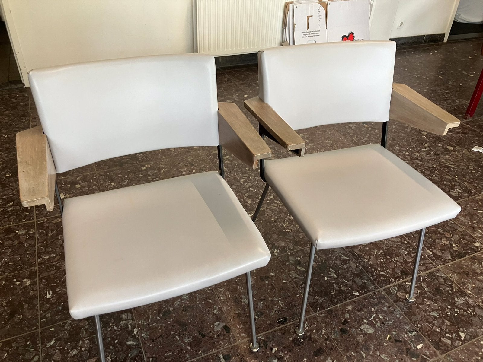 Vintage Gispen Cordemeyer stoel type 1268.  Jaren 60/70, Ophalen of Verzenden, Zo goed als nieuw, Twee