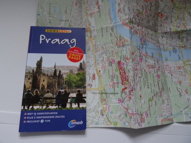 Praag ; anwb extra reisgids / met de plattegrond, Europa, Ophalen of Verzenden, Zo goed als nieuw, Reisgids of -boek