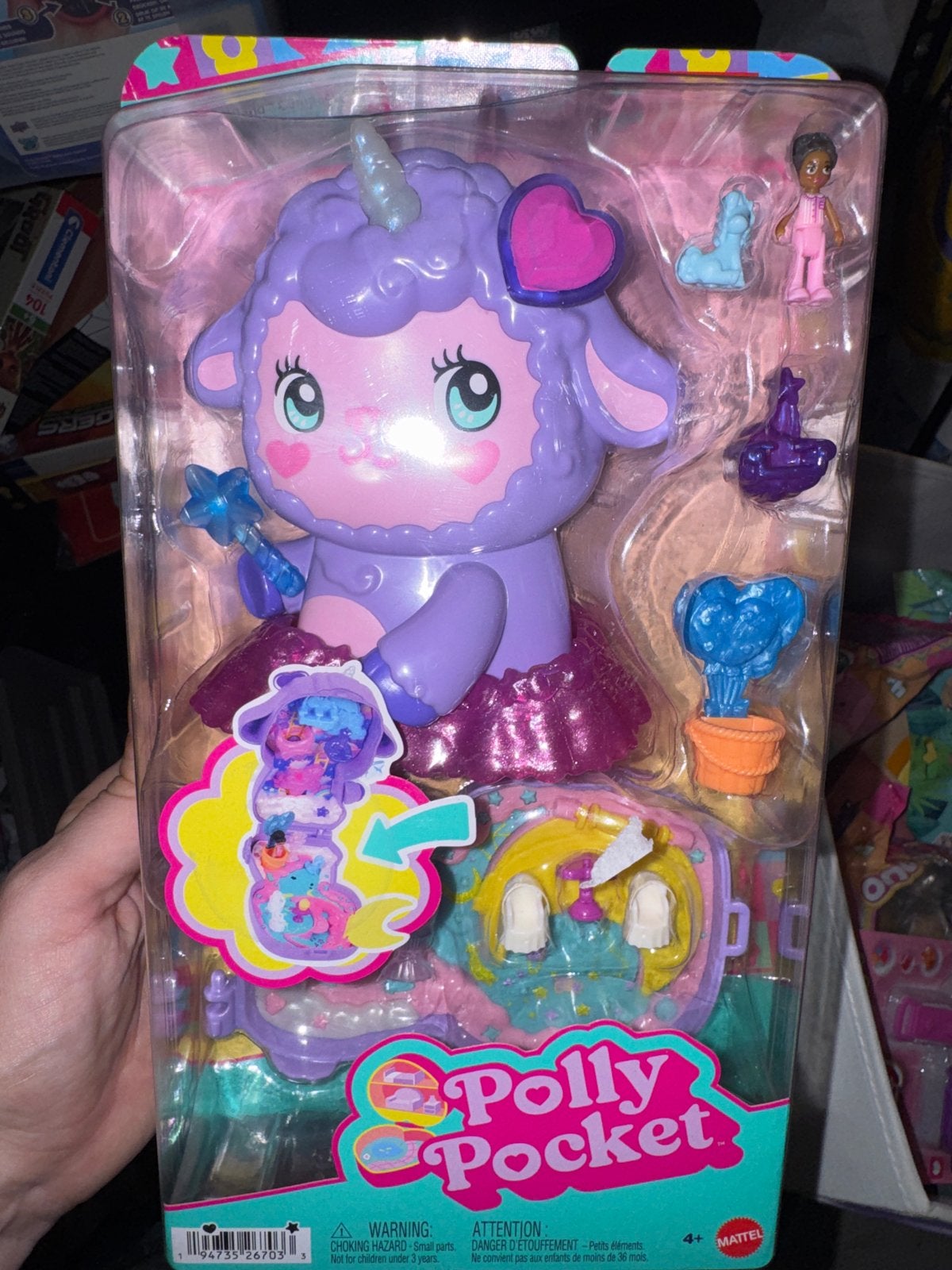 Polly Pocket Cozy Dreamland Compact Eenhoorn Schaap Speelset, Kinderen en Baby's, Speelgoed | Poppen, Verzenden, Nieuw, Overige typen