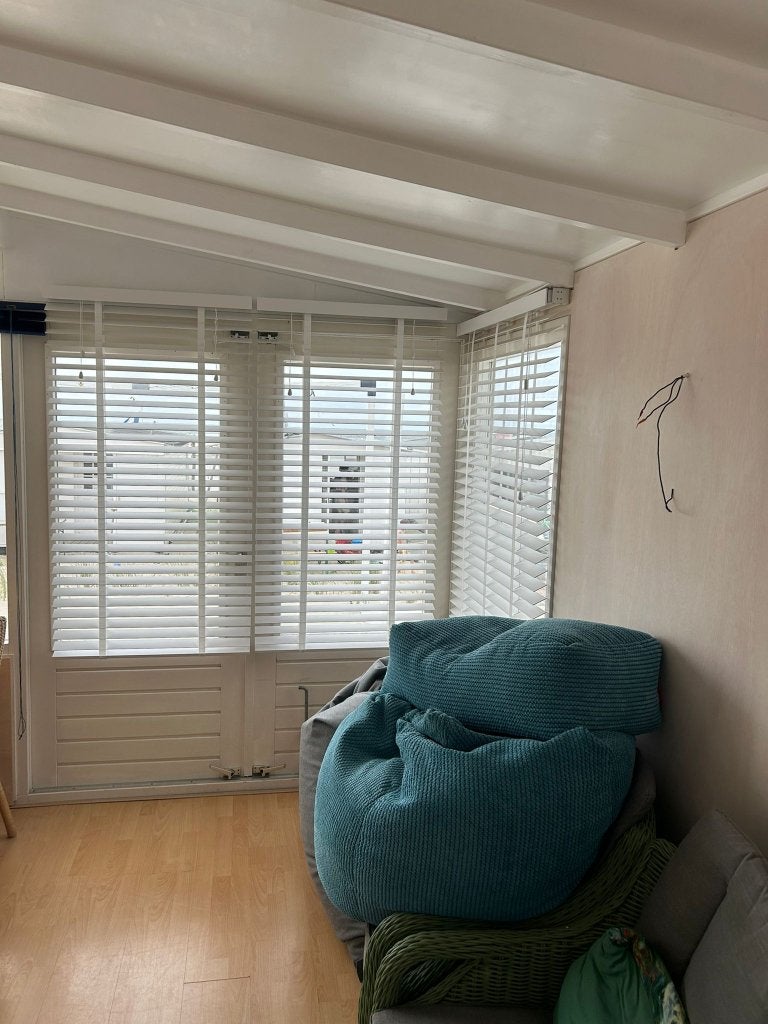 1x GAMMA houten jaloezie 80x150cm, Huis en Inrichting, Stoffering | Gordijnen en Lamellen, Jaloezie, Gebruikt, Overige merken