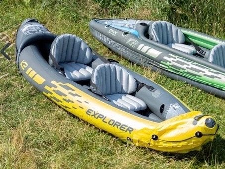 Intex Explorer K2 opblaasbare 2-persoons kajak, Watersport en Boten, Ophalen, Opblaasbaar, Gebruikt, 2-persoons