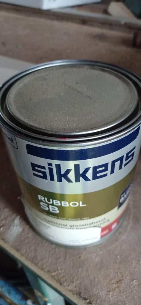 Sikkens Rubbol SB Lak Rood, Sikkens XD high gloss grijs, Nieuw, Ophalen of Verzenden, Lak, Minder dan 5 liter