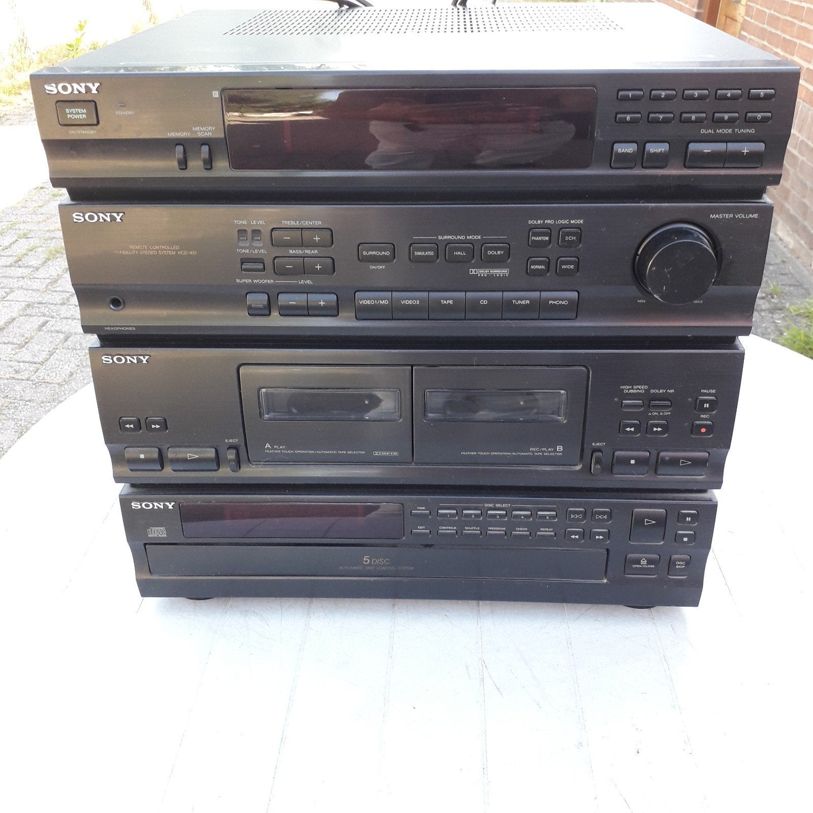 Sony HCD-451 Stereo defect, Ophalen, Gebruikt, Cassettedeck, Losse componenten