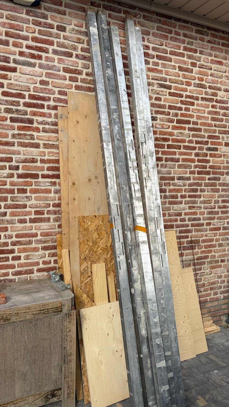 Aluminium profielen 335cm, 5 stuks, Doe-het-zelf en Verbouw, Ophalen of Verzenden, Gebruikt, Aluminium