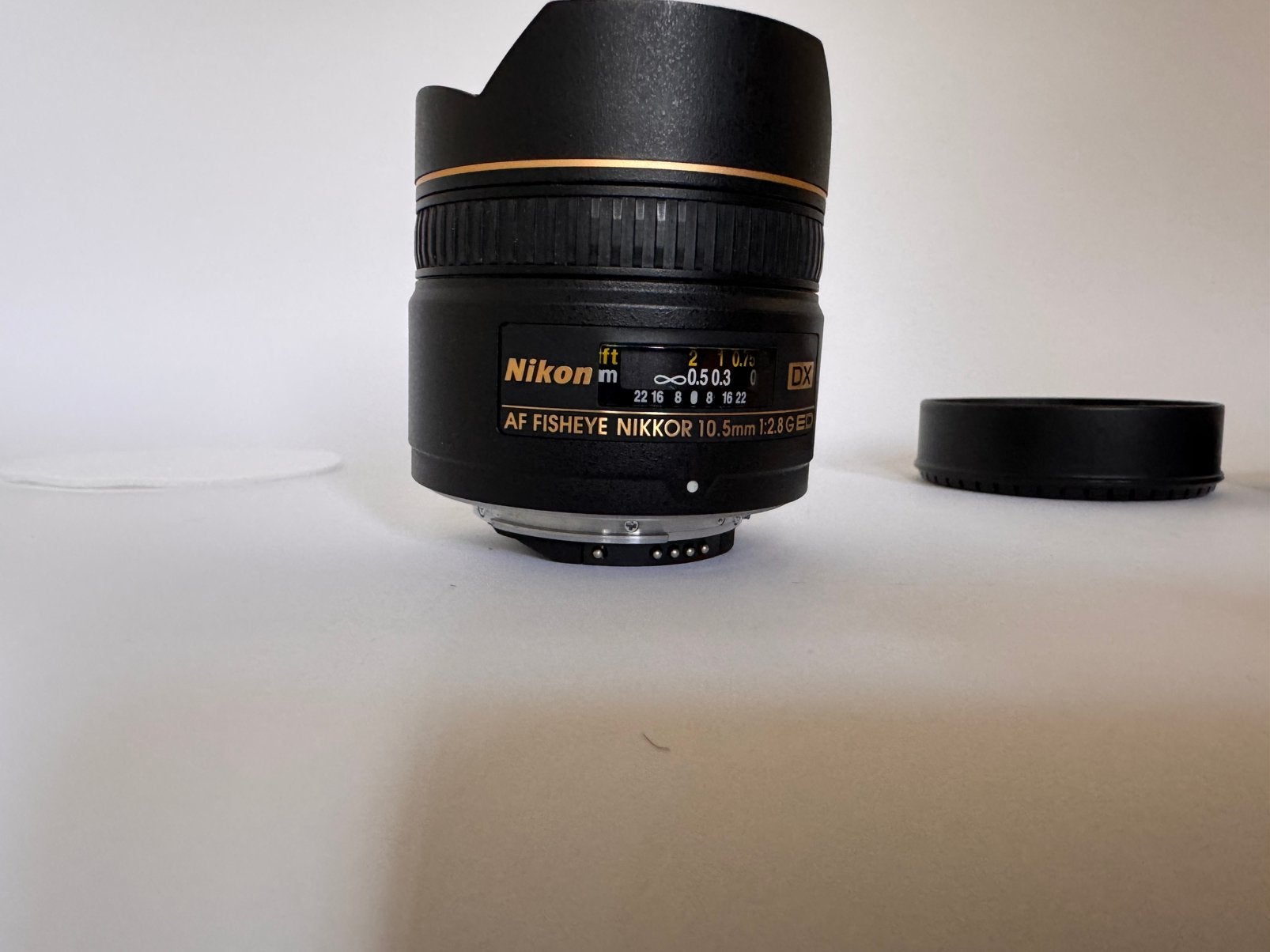 Nikon AF DX 10.5mm f/2,8 ED Fisheye voor F mount, Ophalen of Verzenden, Zo goed als nieuw, Ogen