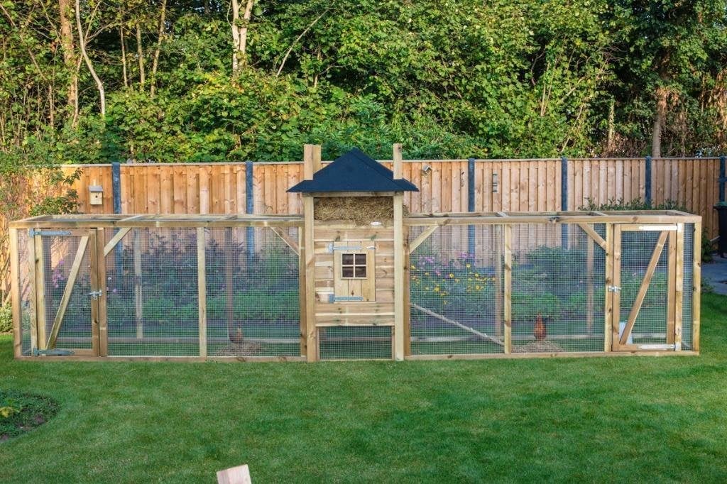 Grote Kippenhok Hooischuur met dubbele ren Fien XXL