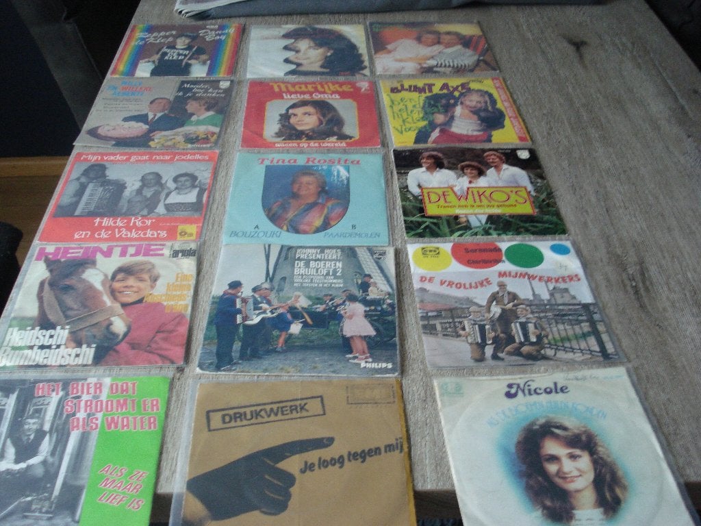 15  PIRATENHITS OP SINGLE, 7 inch, Ophalen of Verzenden, Zo goed als nieuw, Beschermende buitenhoes