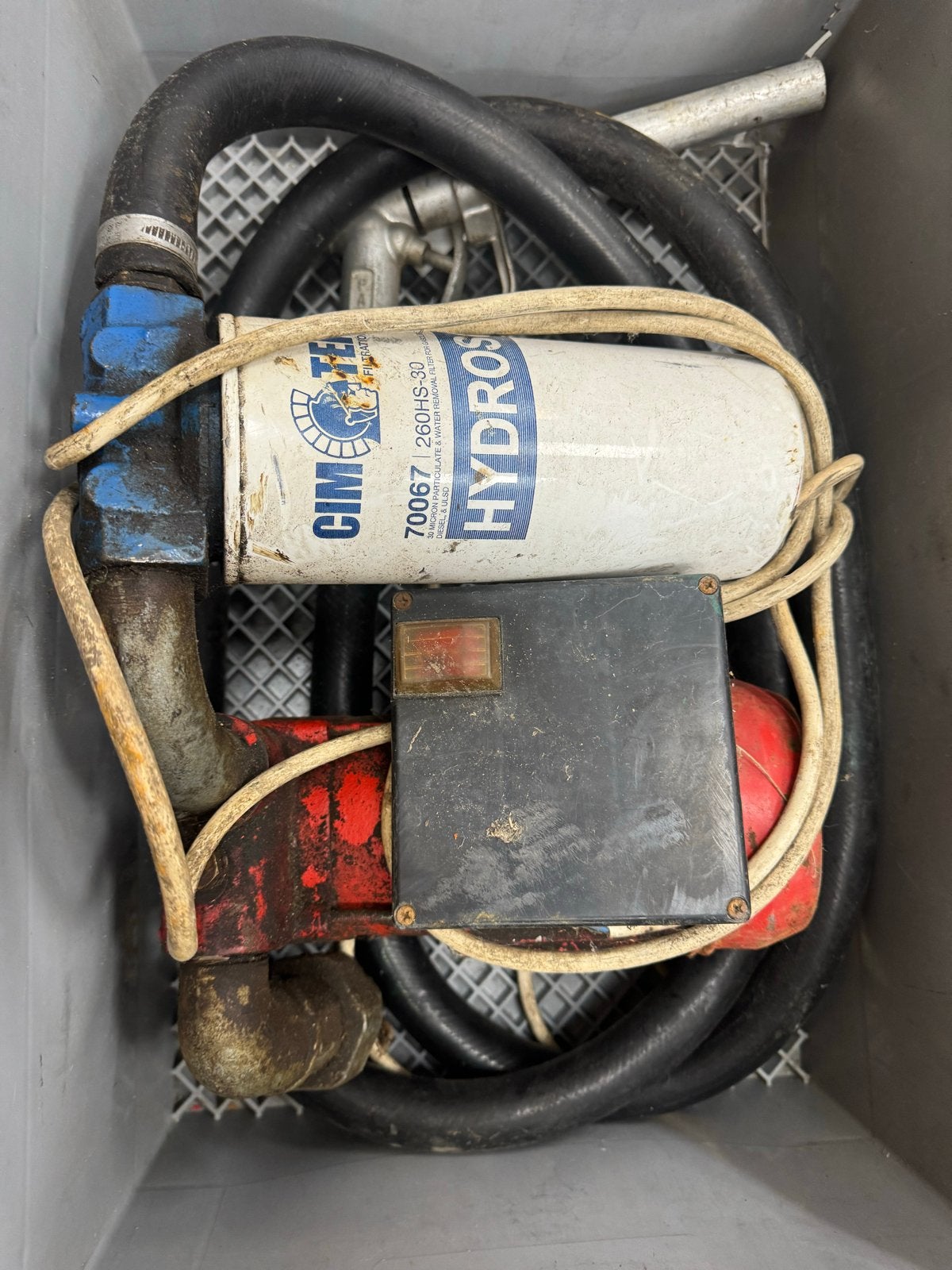 Gebruikte brandstofpomp met slang en filter, Gebruikt, Ophalen of Verzenden, Minder dan 200 liter/min, Minder dan 6 bar