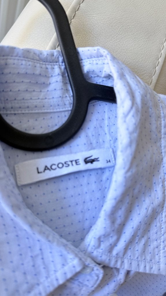 Lacoste dames overhemd xs, Blauw, Ophalen of Verzenden, Zo goed als nieuw, Lacoste