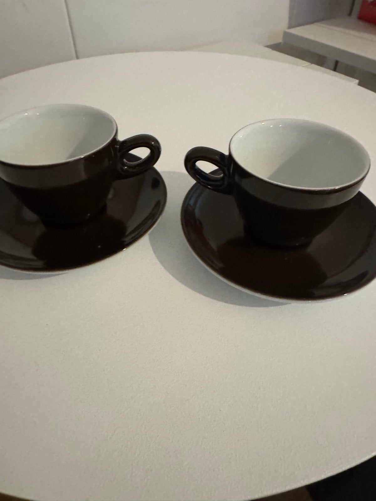 8. Stuks Walküre Germany espresso kopjes met schotels, Gebruikt, Overige merken, Ophalen of Verzenden, Modern