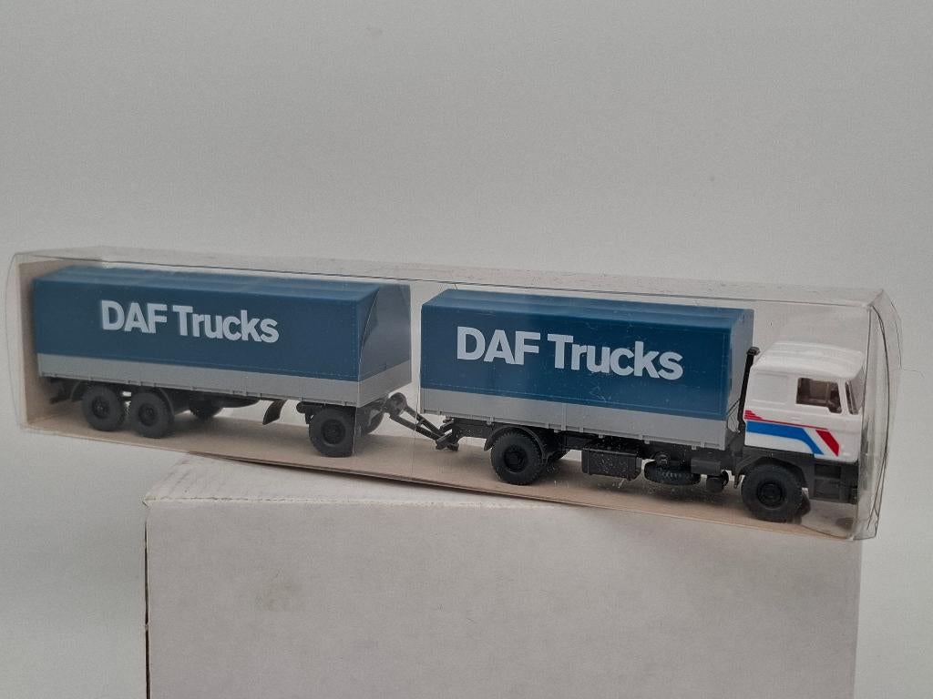 DAF 3300 vrachtwagen huif combi - Wiking 1/87, Verzenden, Zo goed als nieuw, Bus of Vrachtwagen, Wiking