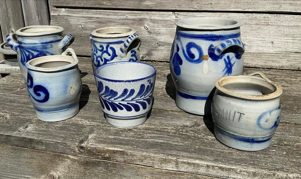 Diverse Keulse potten, waaronder zoutpot, Antiek en Kunst, Ophalen
