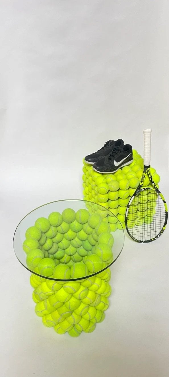 Gebruikte tennisballen (tafeltje, krukje of voor uw hond), Ophalen, Gebruikt