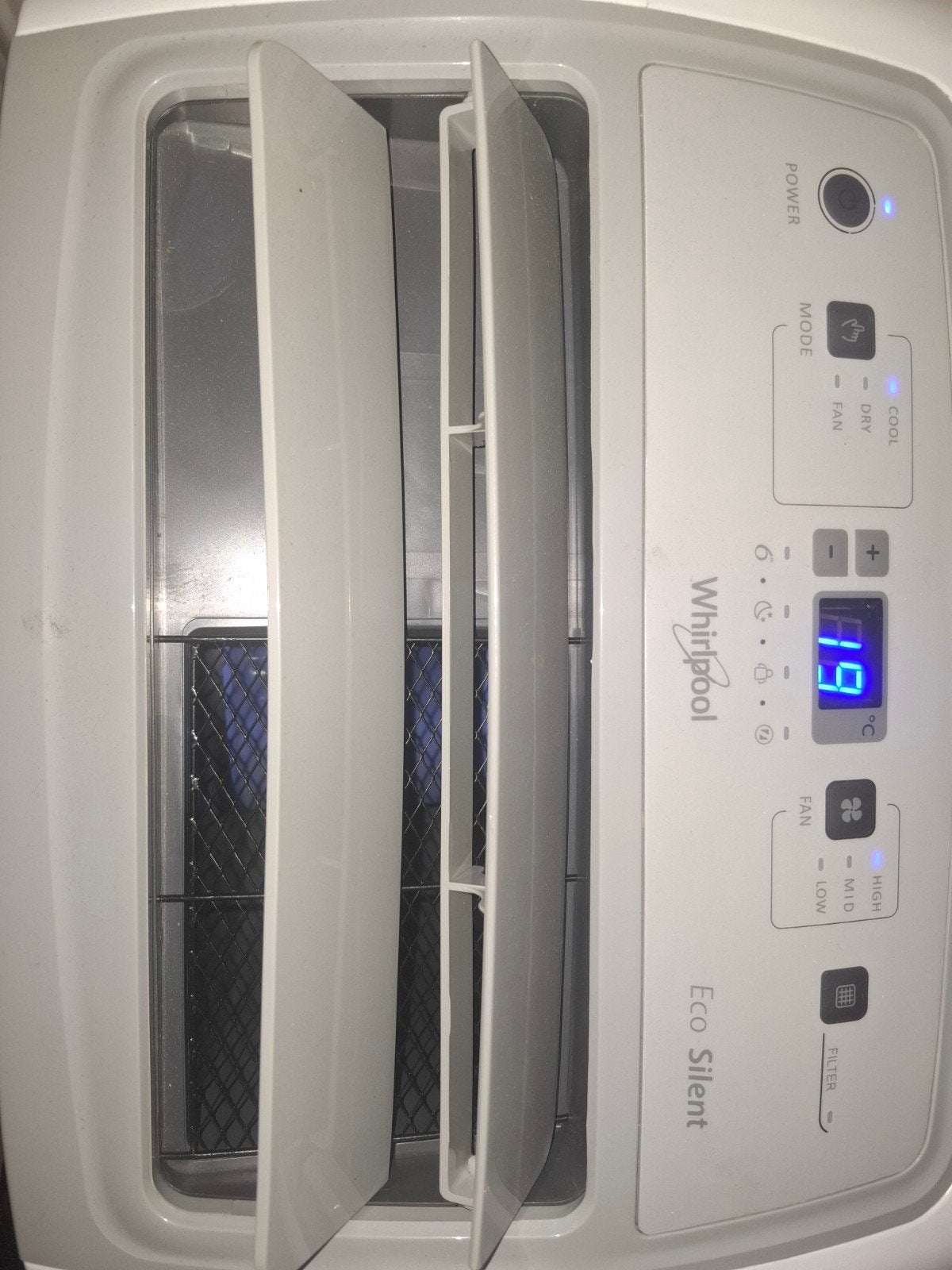 Whirlpool Mobiele Airco PACW29COL - Koelen en Ontvochtigen, Witgoed en Apparatuur, Ophalen, Gebruikt, Minder dan 60 m³, 3 snelheden of meer